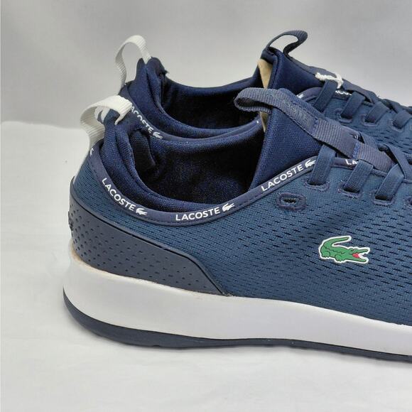 Lacoste Mens Sneaker Size 12 LT Spirit 2.0 Navy Ortholite Comfort Casual Preppy - Picture 6 of 15